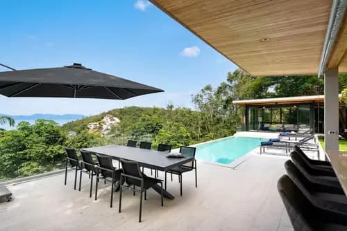 Villa Sumba – Luxuriöse 4-Schlafzimmer-Villa mit Panoramablick aufs Meer und Infinity-Pool in Santi Thani